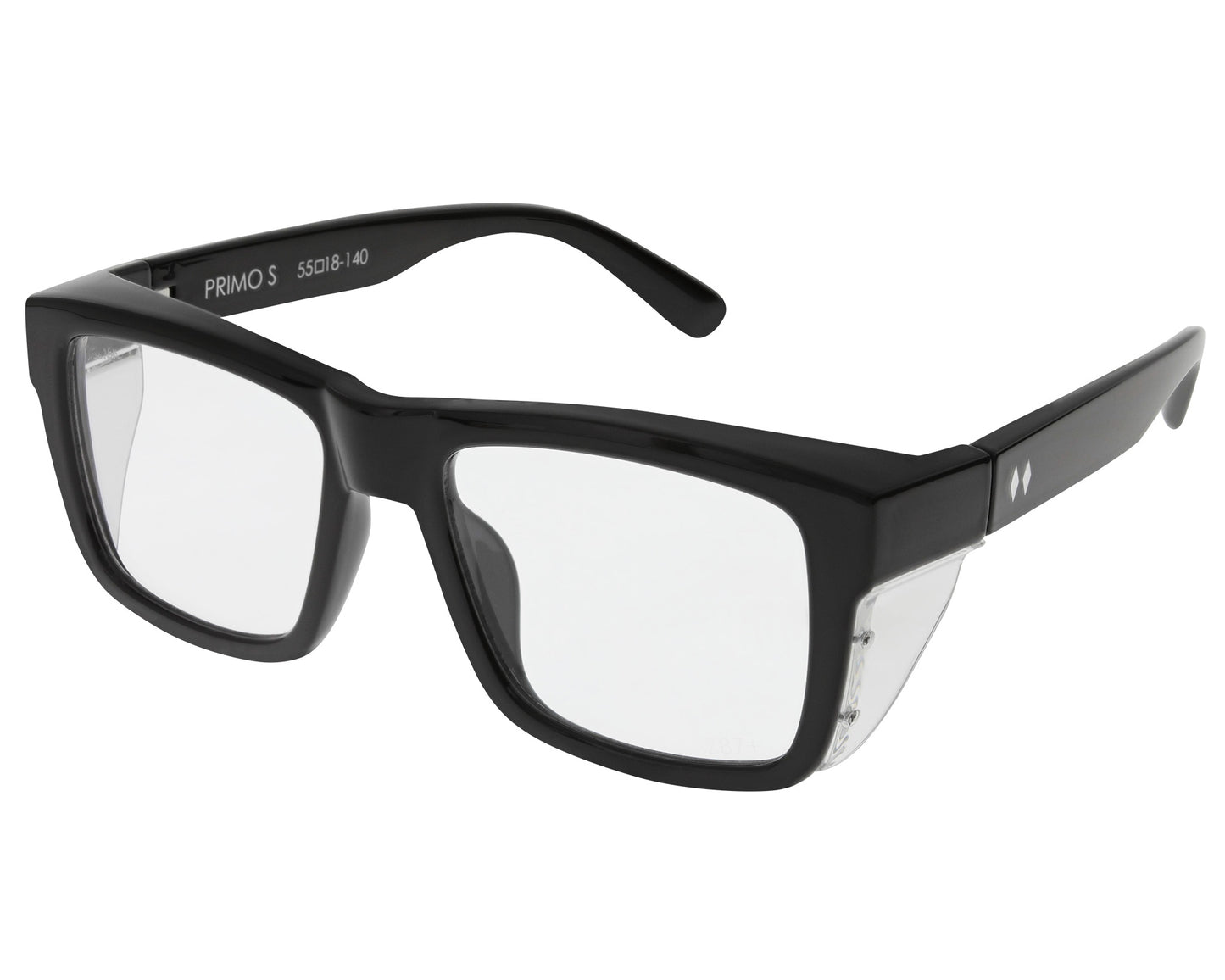 Primo Safety ANSI Z87+ Black + Clear Lens