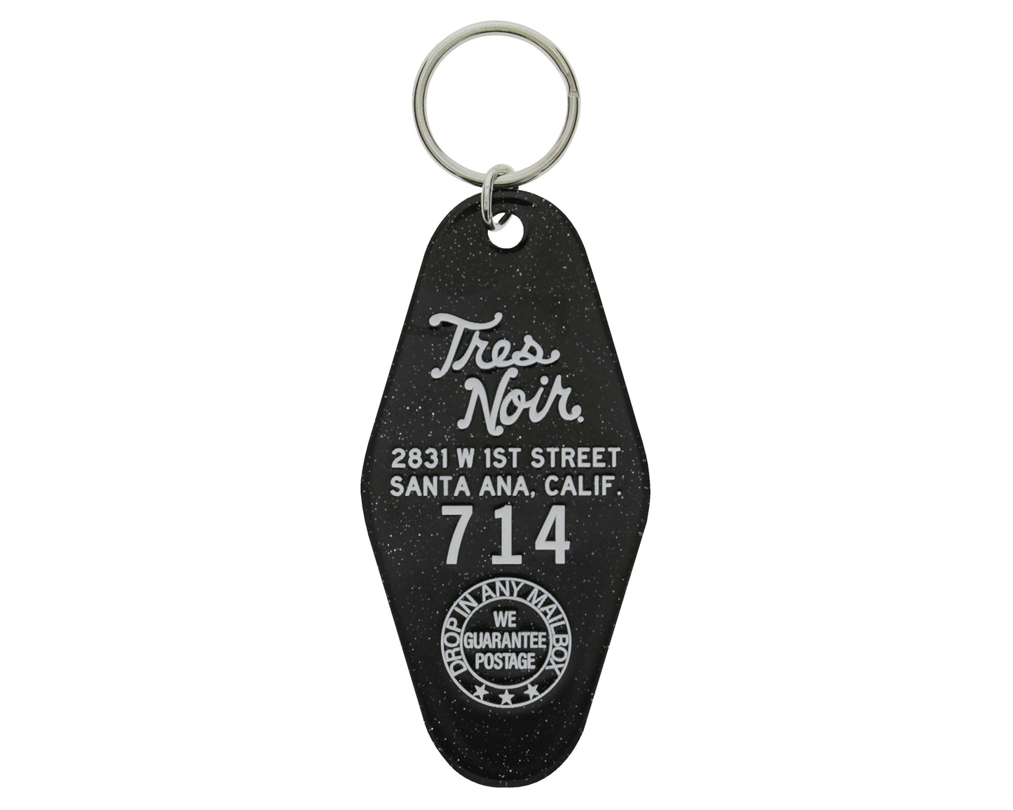 Tres Noir Anchor Hotel Key Chain - Black