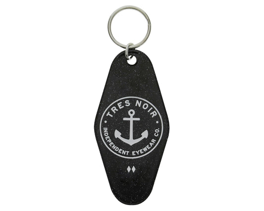 Tres Noir Anchor Hotel Key Chain - Black