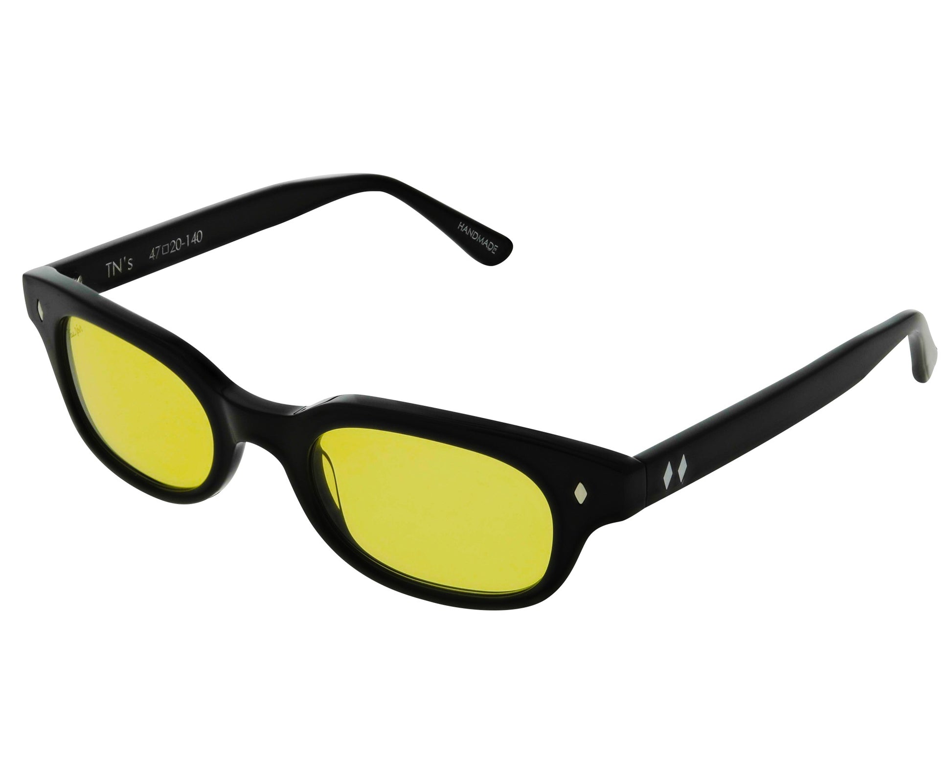 TN's - Black - Yellow Lens - angled