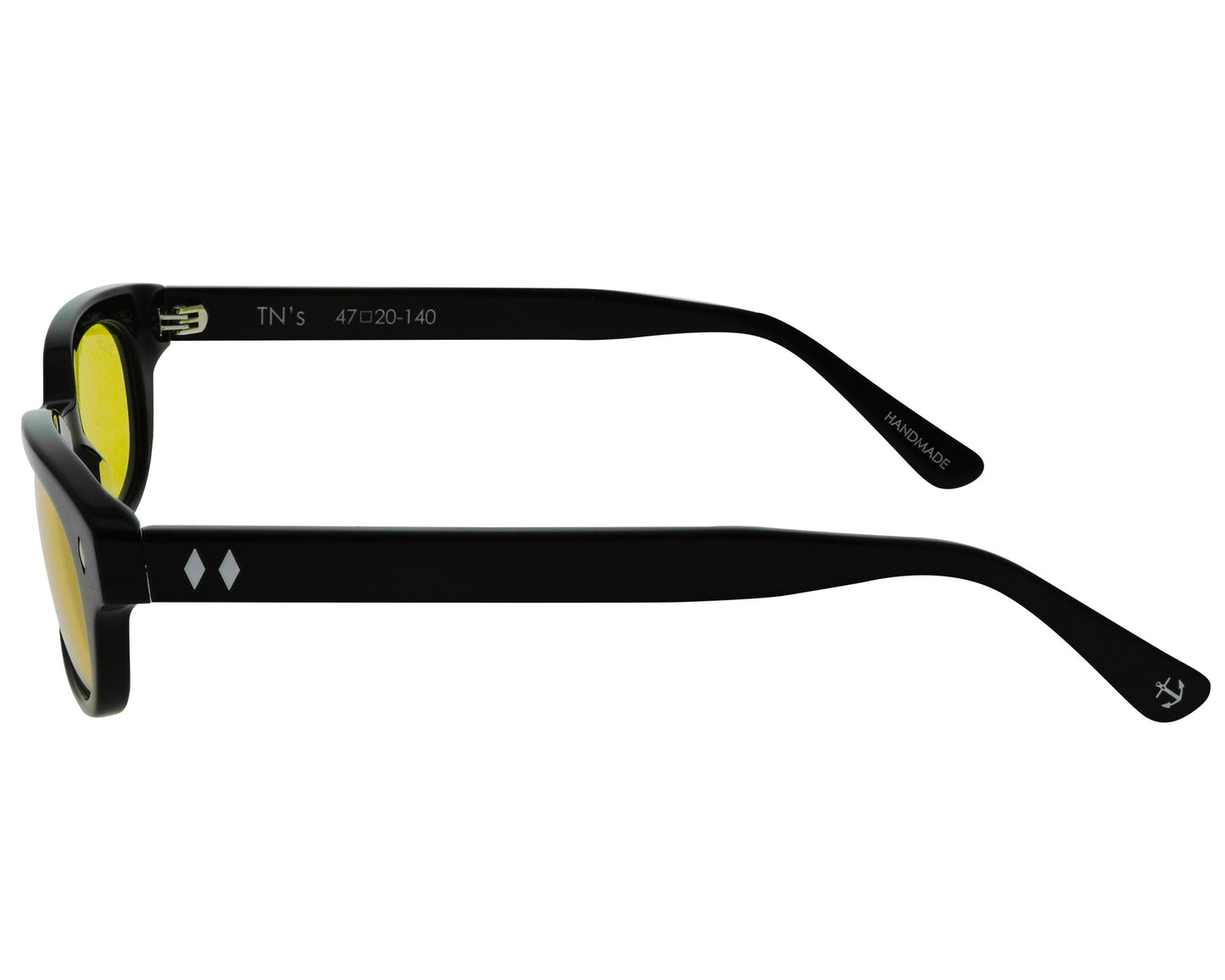 TN's - Black - Yellow Lens - side