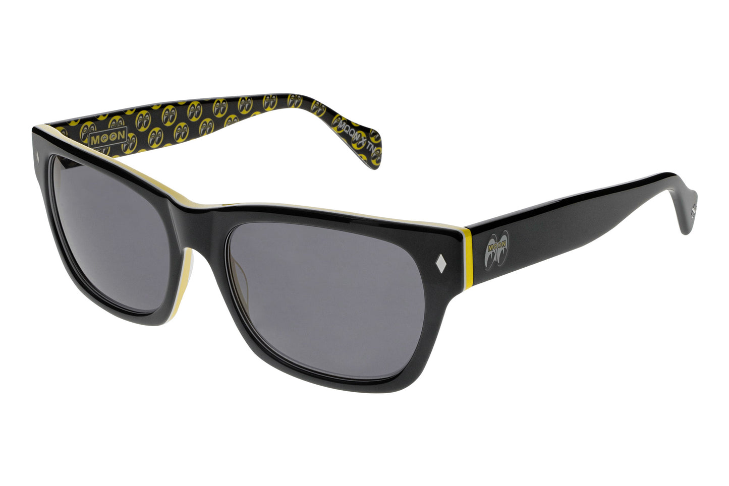 The 45's - Mooneyes x Tres Noir - Black + Yellow - Smoke Lens Angle