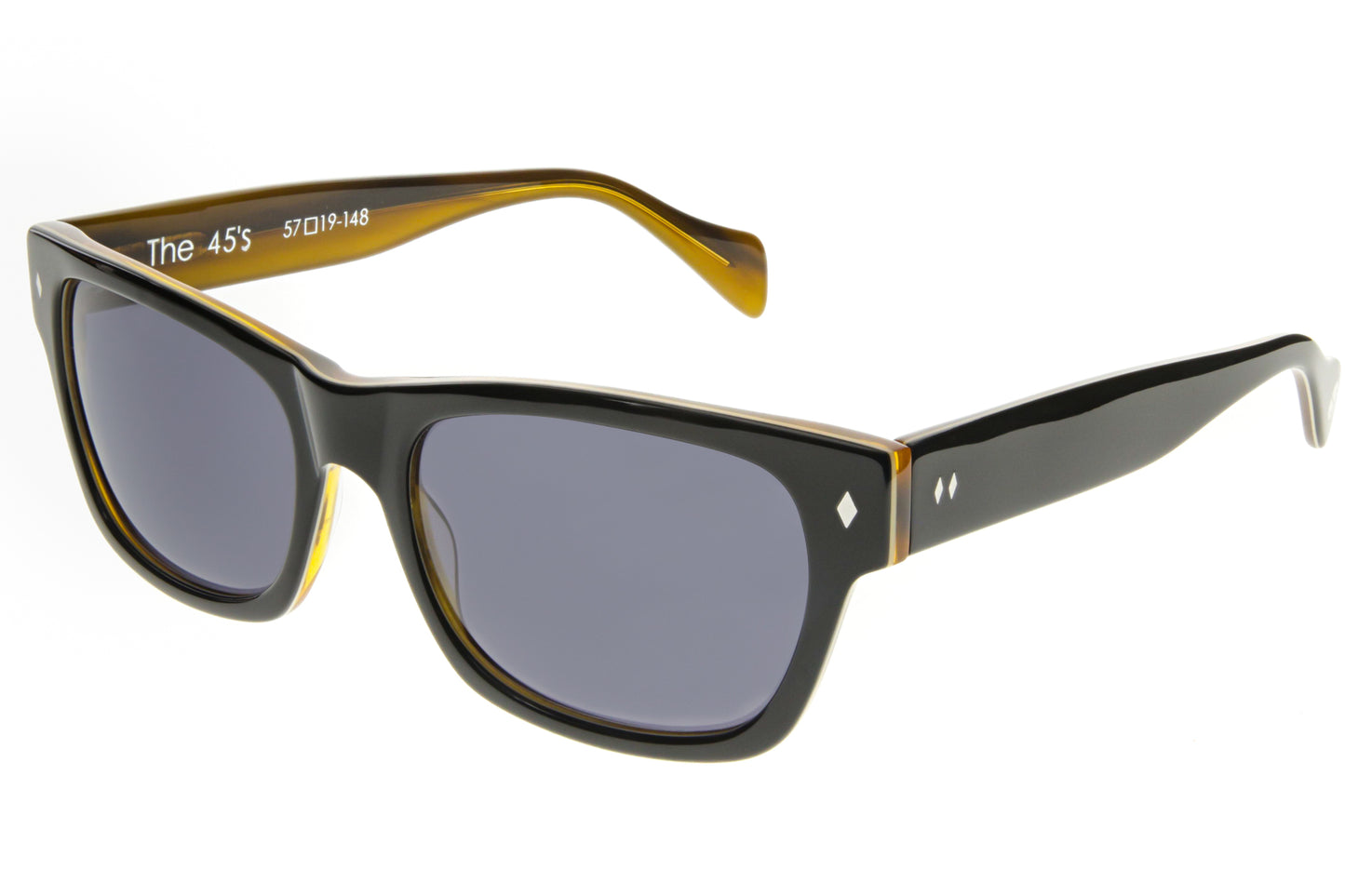 Tres Noir 45's Black Honey Tortoise Angle